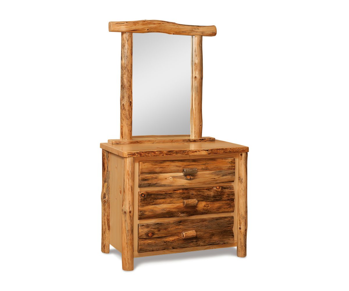 3 Drawer Dresser w/Mirror Black Carriage Furniture