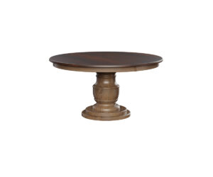 Burlington Single Pedestal Table Solid Top Brown Maple FC 40592 Earthtone Red Oak FC 47823 Bel Air