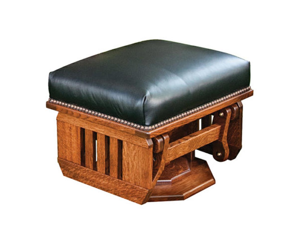 Mission Ottoman Slat Side - Black Carriage Furniture