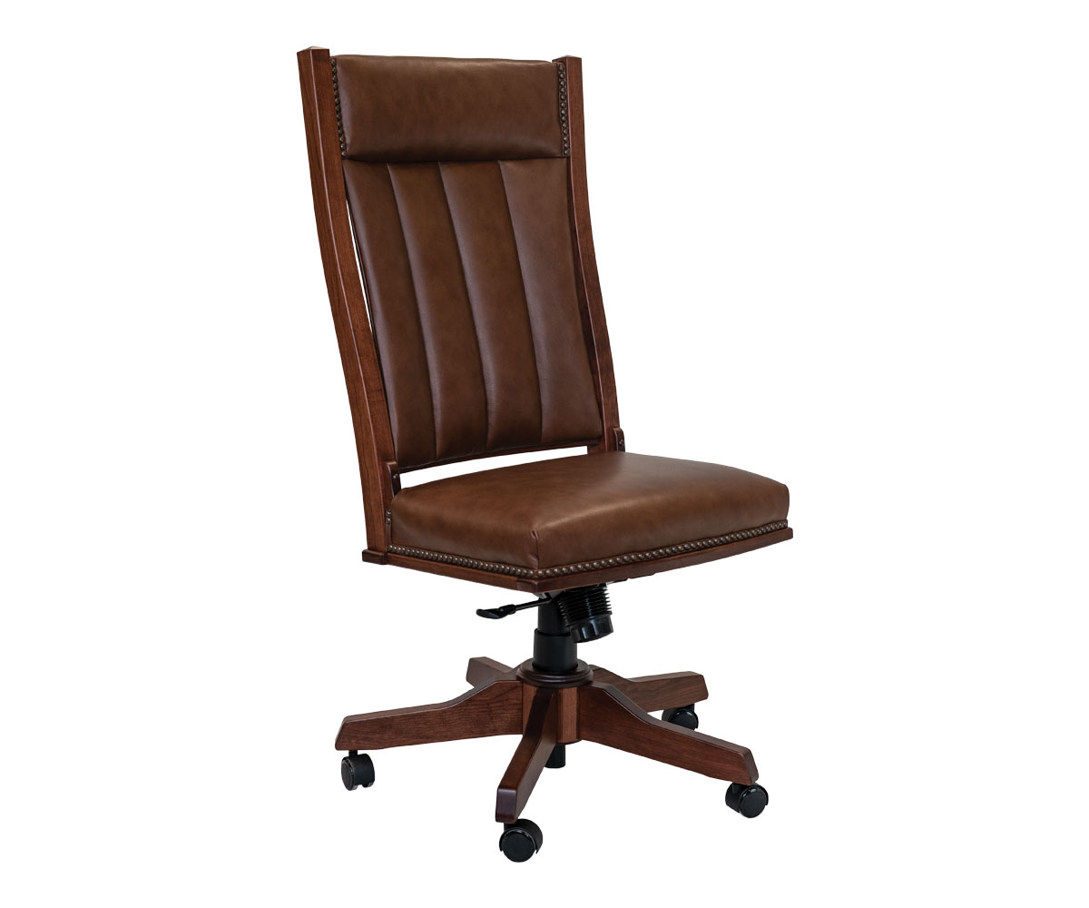 Mission Side Desk Chair with Gas Lift - Black Carriage Furniture