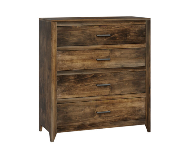Newport-4 Drawer Chest-Brown Maple-Shadow