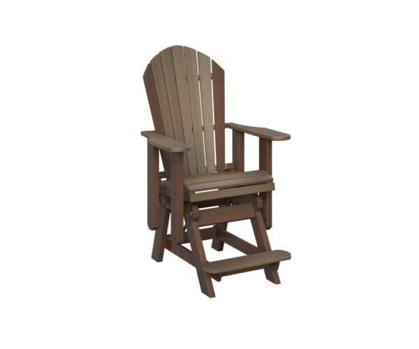 Adirondack Counter Height Glider-Poly-Tudor Brown-Weatherwood
