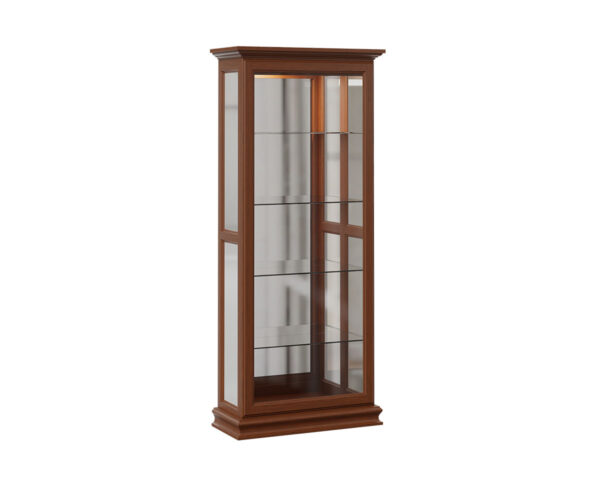 GO-2041-Sliding Door Picture Frame Curio-Sap Cherry-OCS-Michaels Cherry