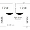 Boston Corner and Return Desk with Hutch - 48"W - Image 2