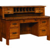 Freemont Mission File Desk With Hutch - 66"W