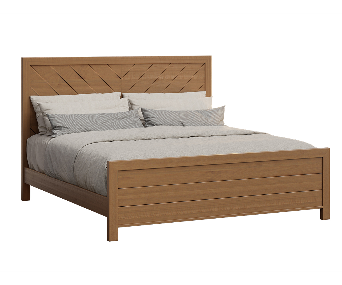 Genuine Oak Designs Herrington Bed Brown Maple OCS Seely