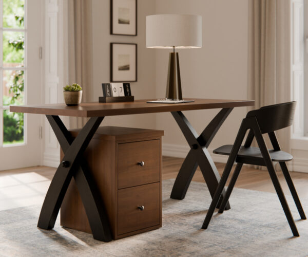 Weston Open Desk with Drawers - Image 3