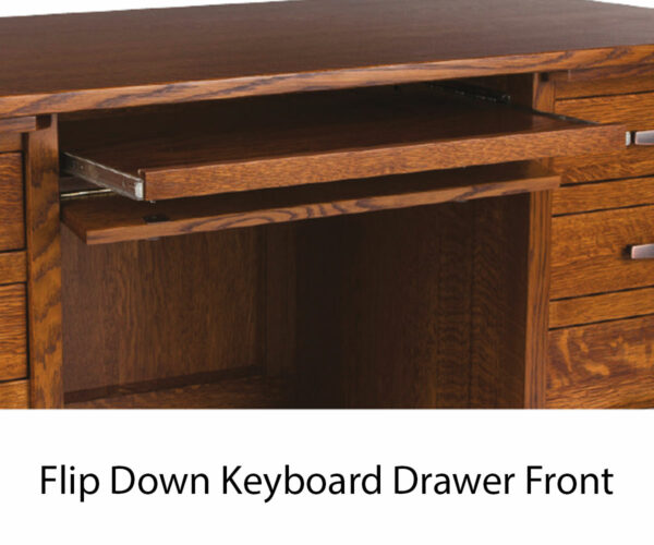 Freemont Mission File Desk With Hutch - 66"W - Image 2