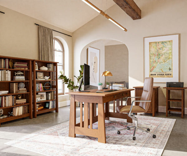 Freemont Mission Open File Desk - 67"W - Image 5