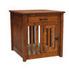 Macy Pet End Table with Wooden Slats and Drawer - Image 2