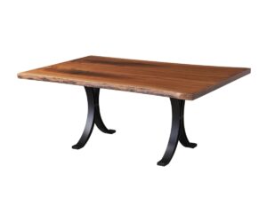 Walnut Bookmatch Dining Table - Eclipse Base