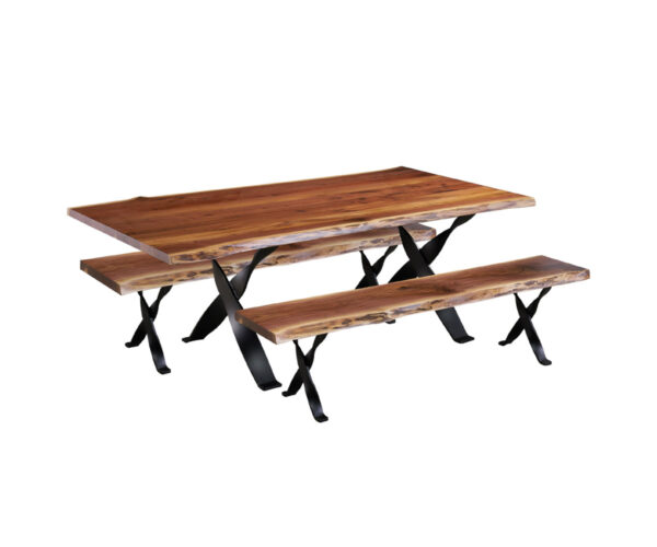 Walnut Dining Table - Railroad Legs - Image 3