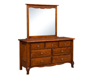 French Country 7 Drawer Dresser With Mirror