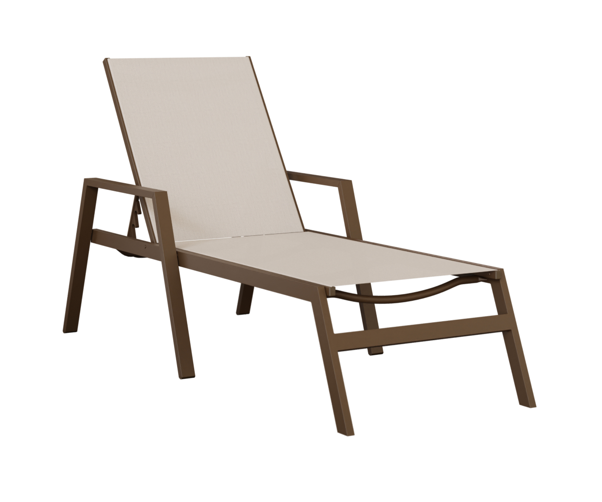 Vida Chaise Lounge Chair With Arms Mesquite Wood Vein Augustine Oyster None