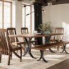 Walnut Dining Table - Eclipse Legs - Image 2