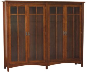 Arts & Crafts Double Bookcase