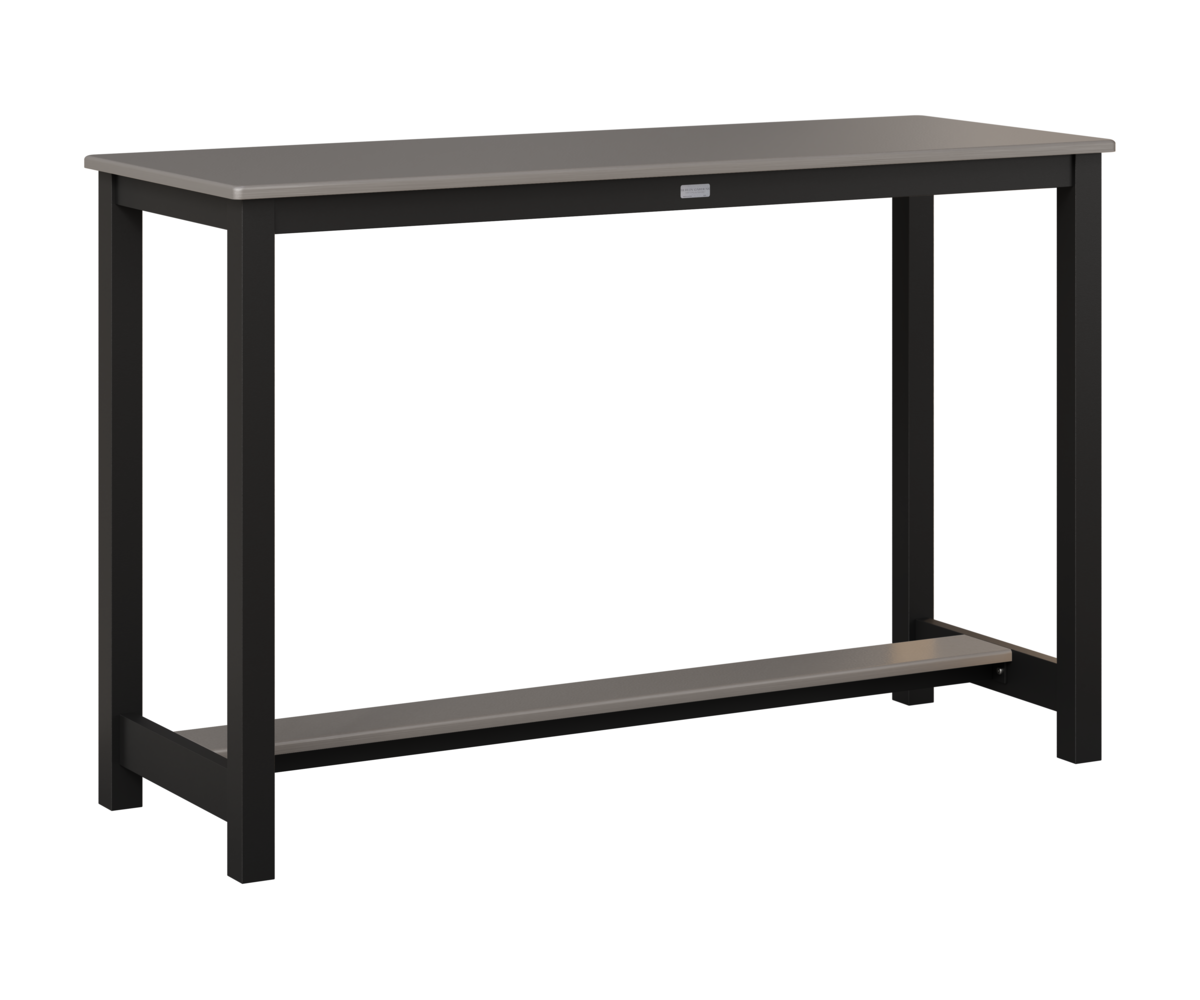 BG Aluminum Balcony Table Bar Height Black Hammered Stainless Corrected