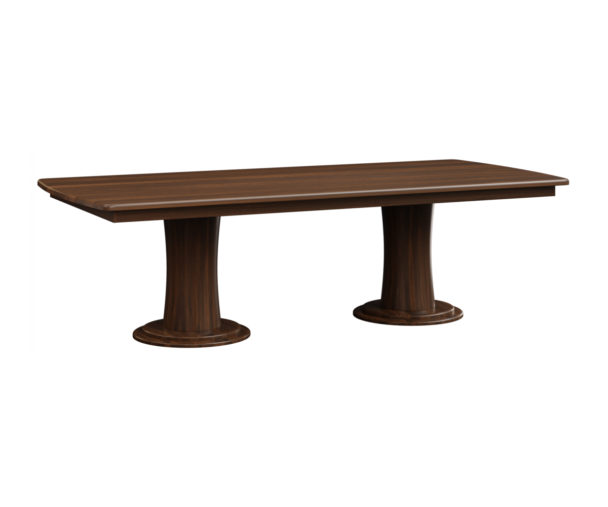 West Point Woodworking Alana Double Pedestal Table Rustic Hickory FC Earthtone Rustic Hickory FC Earthtone