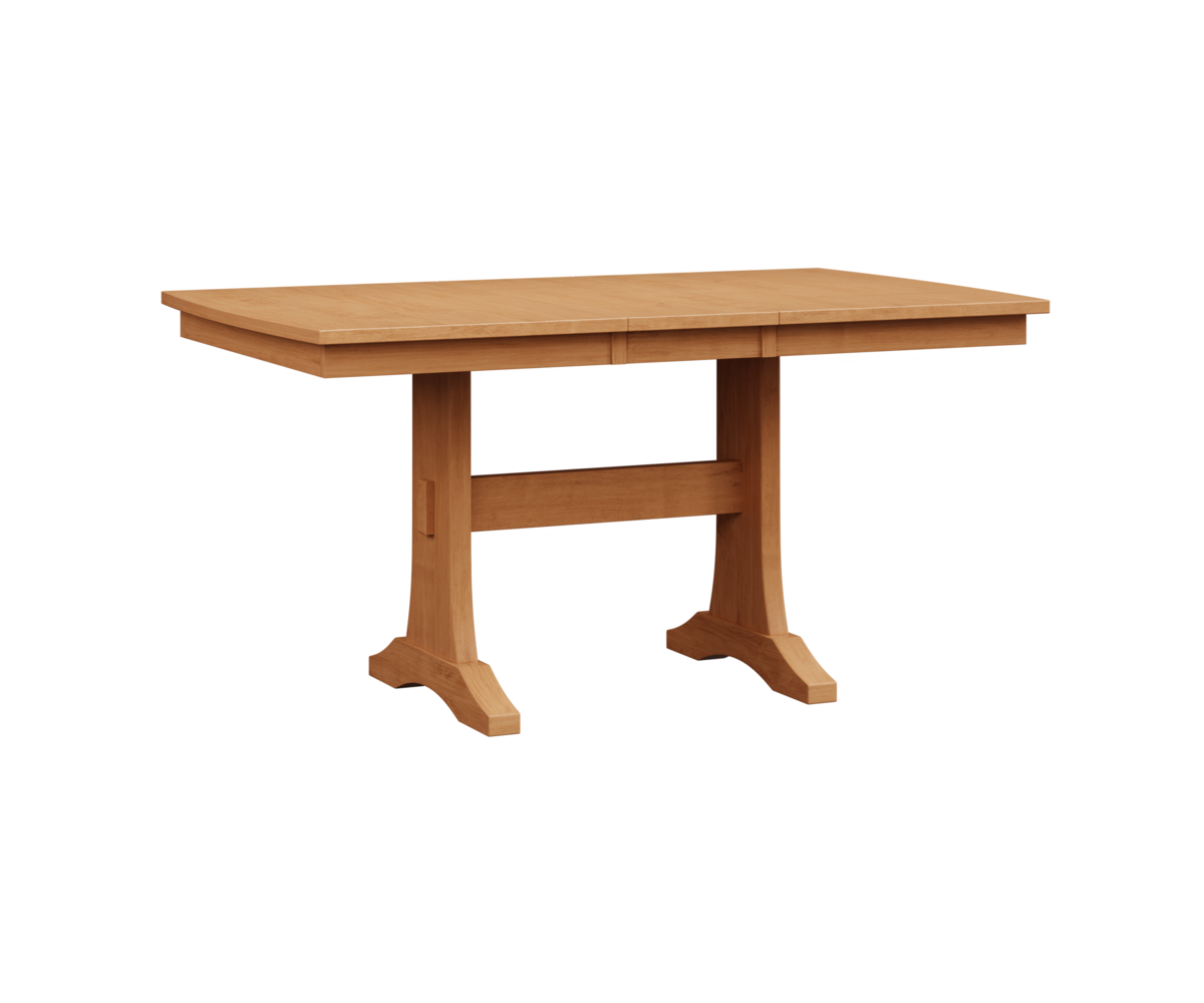 Woodside Woodworks Sadie Trestle Table 1 Leaf Brown Maple FC Medium Walnut Brown Maple FC Medium Walnut 1 1