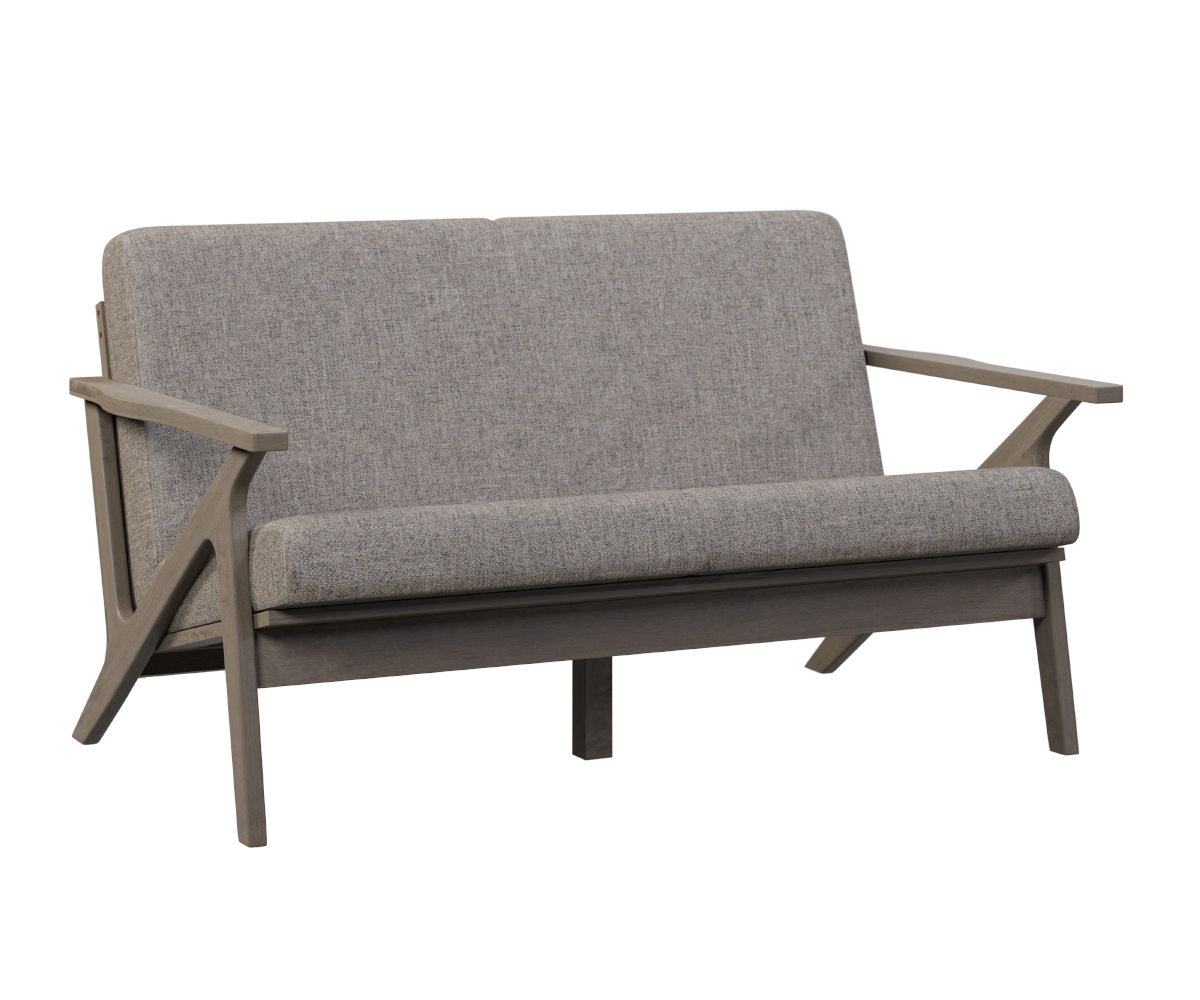 0000 Malaya Loveseat Metal Brown Maple FC Bel Air