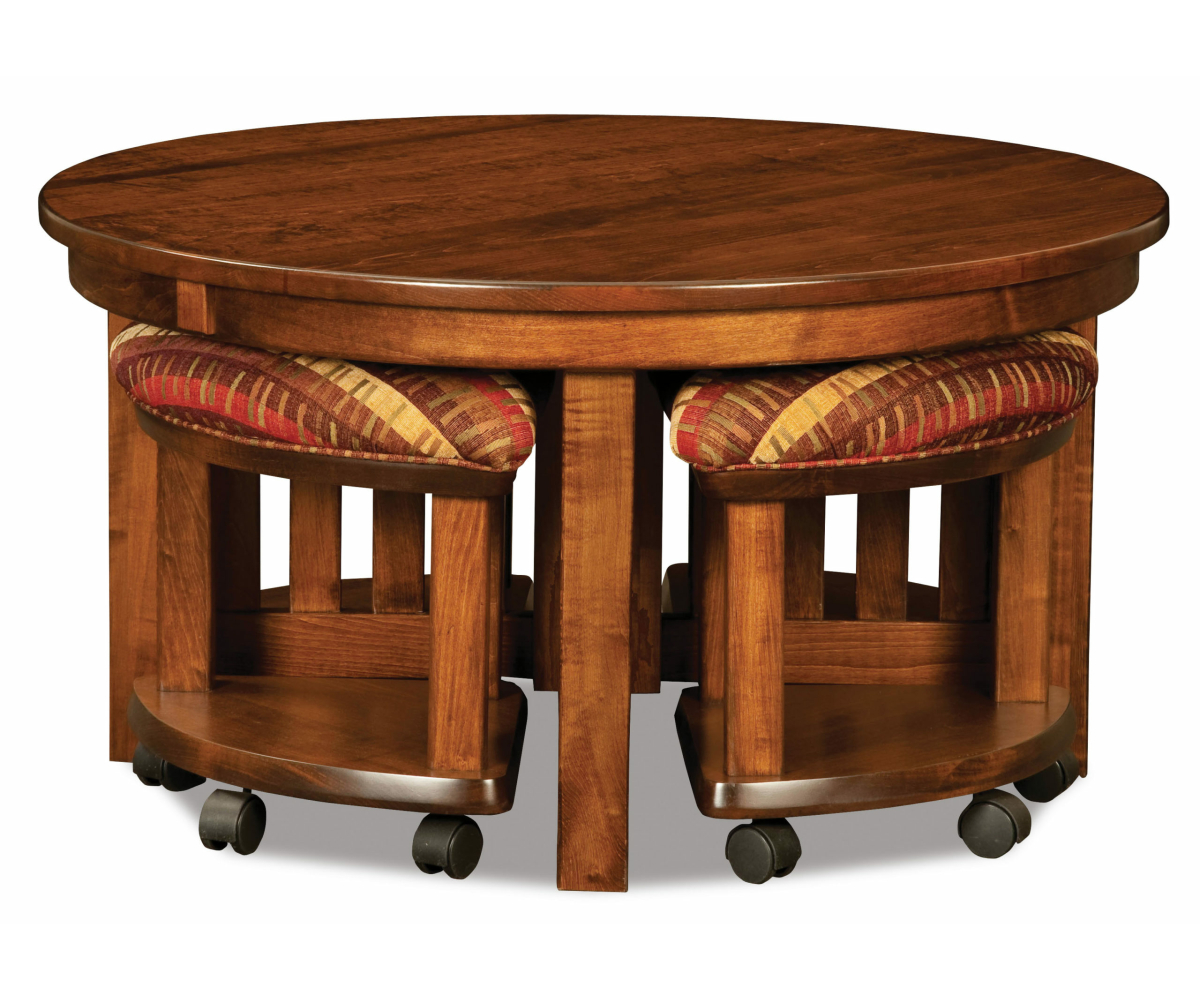 5 pc. Round Table Bench Set AJW5RD scaled 1