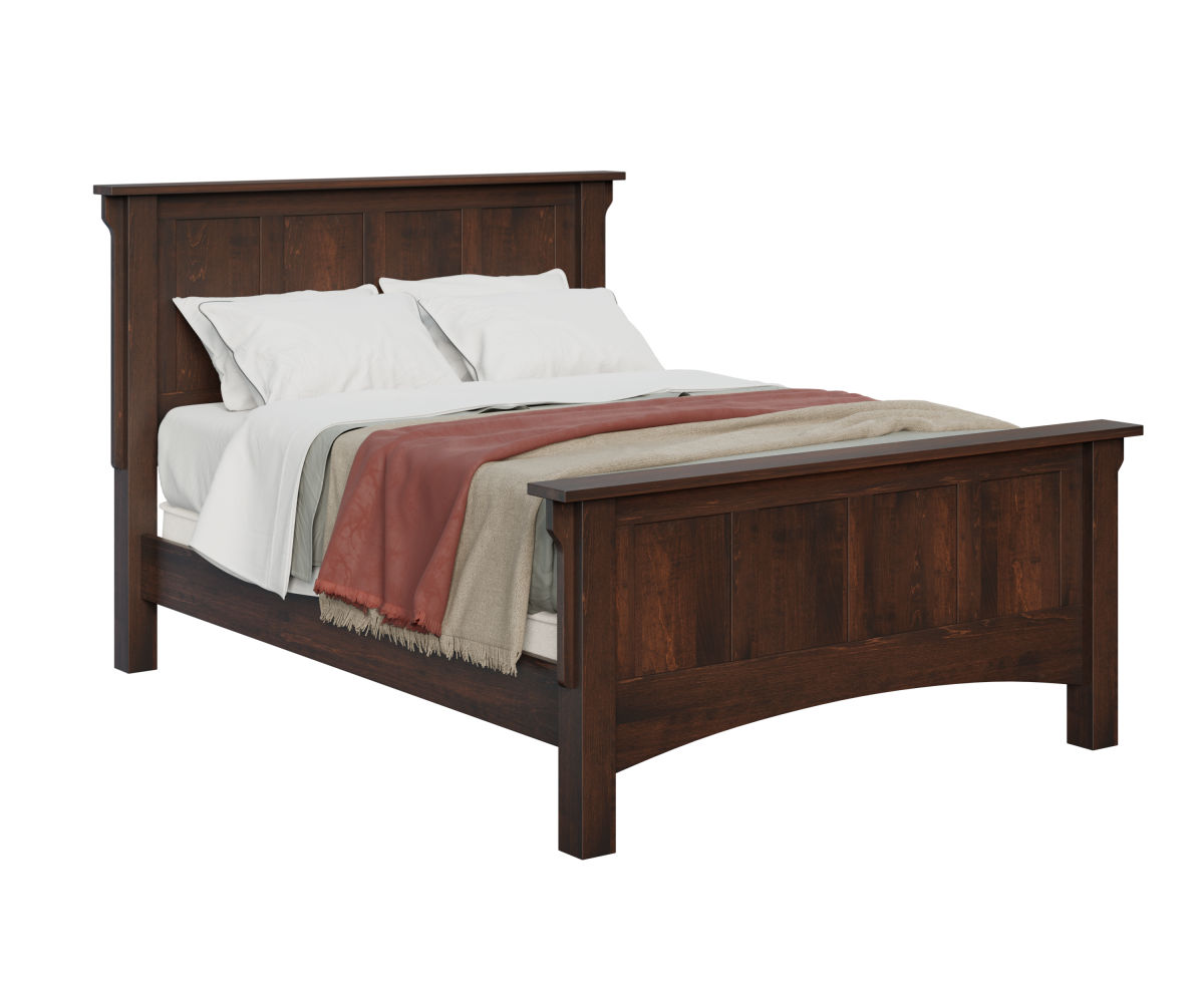 Arts Crafts Standard Queen Bed Brown Maple FC 40592 Earthtone