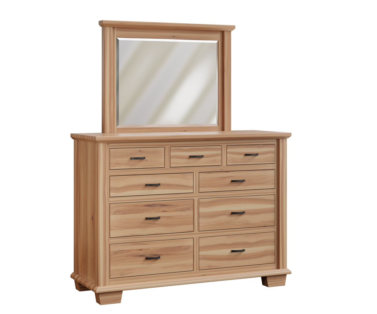 JR Woodworking Burlington 9 Drawer Dresser Rustic Hickory S Bamboo