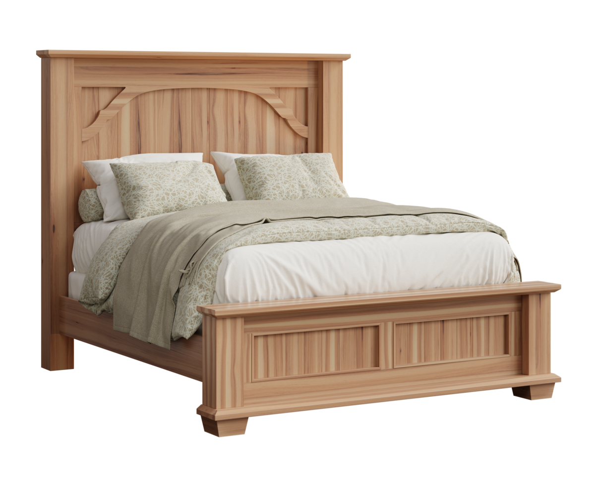 JR Woodworking Burlington King Bed Rustic Hickory S Bamboo