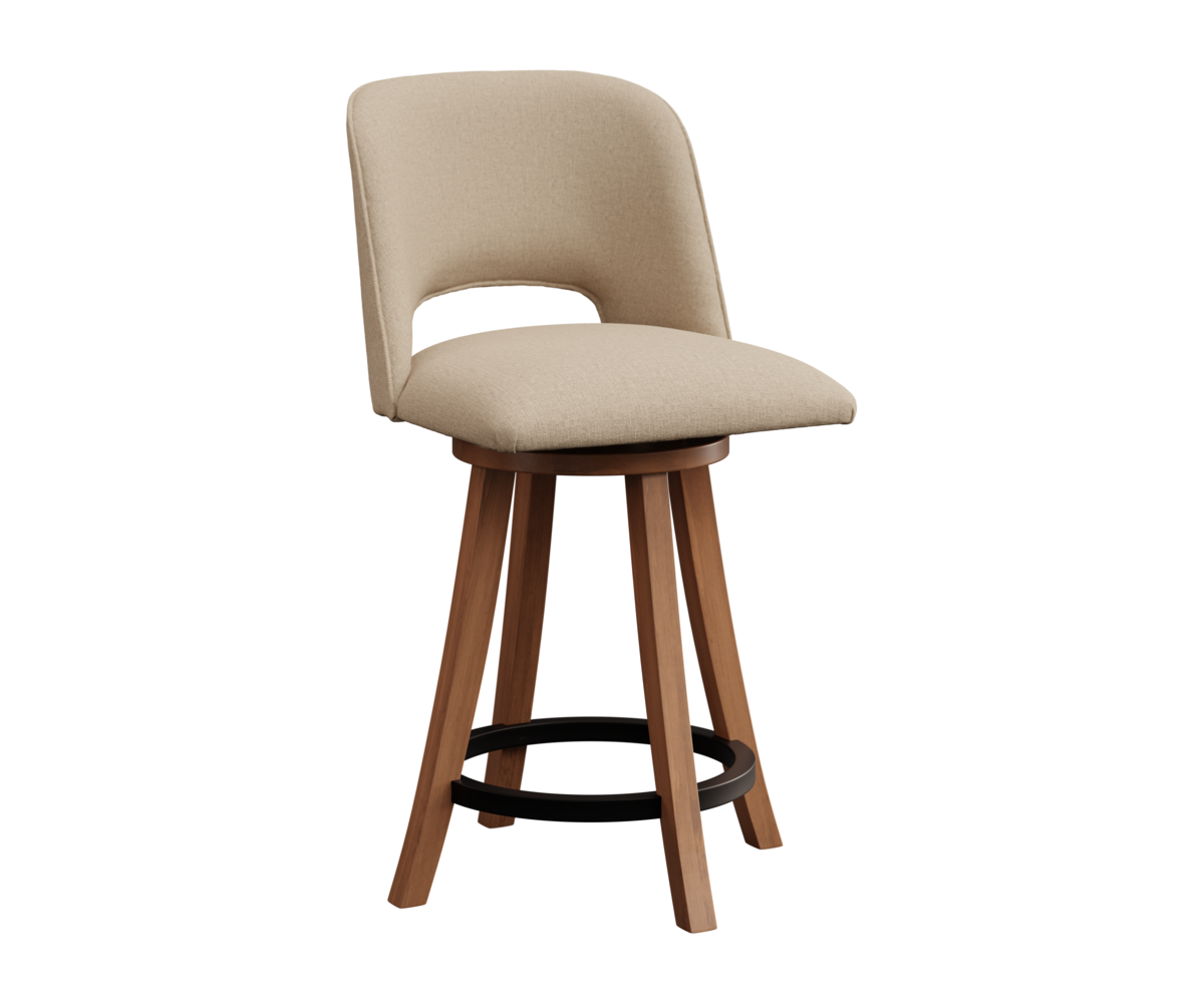 Oakland Wood Dakota Barstool Black Metal Brown Maple FC Almond
