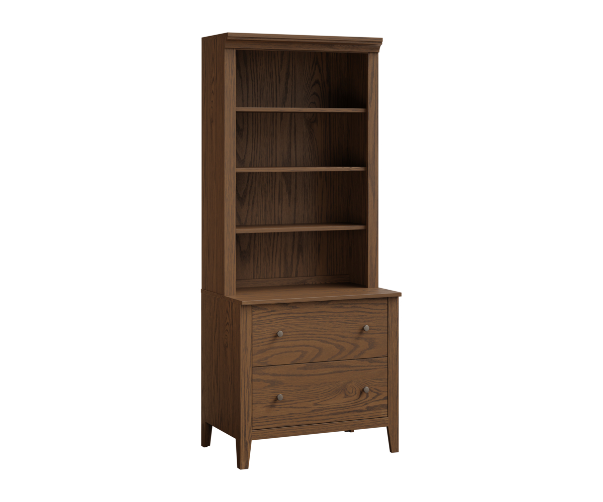 lamb woodworking builders ashton lateral file cabinet and hutch satin nickel topper oak fc oak almond