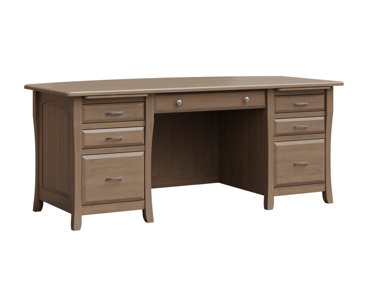 lamb woodworking builders berkley executive desk brown maple fc brown maple driftwood