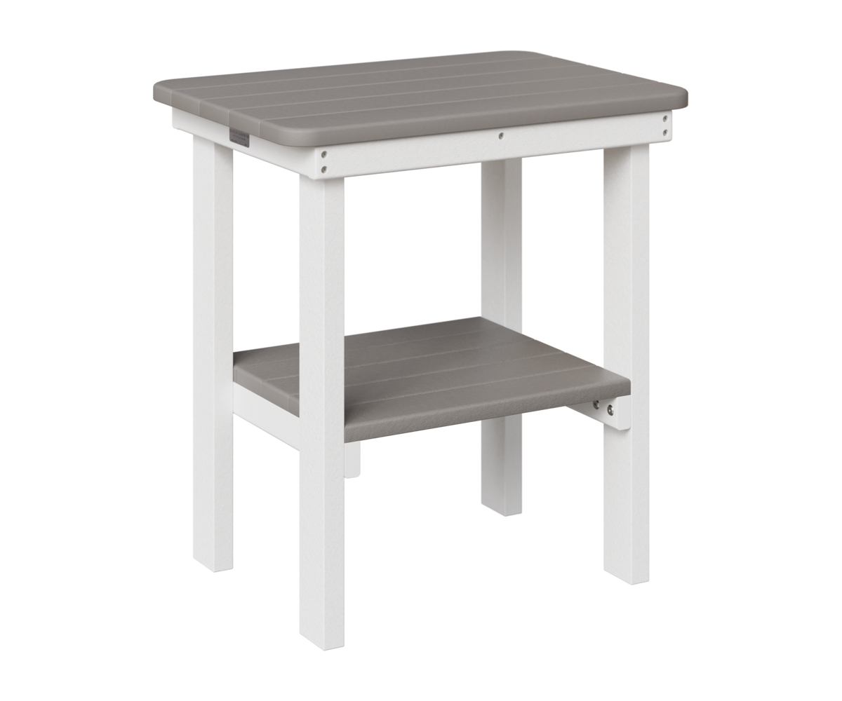 192 Rectangular Dining End Table Light Grey White