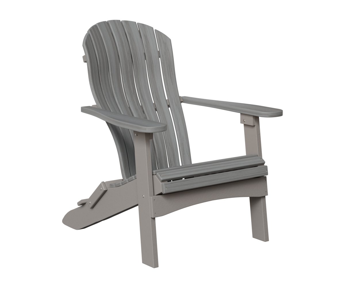 Berlin Gardens Contour Folding Adirondack Driftwood Grey Light Grey