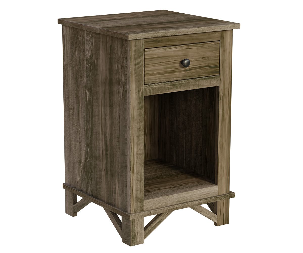 PRD AU1NO19 Austin 1 Drawer Nightstand Wormy Maple Carbon Stain e1771355882844