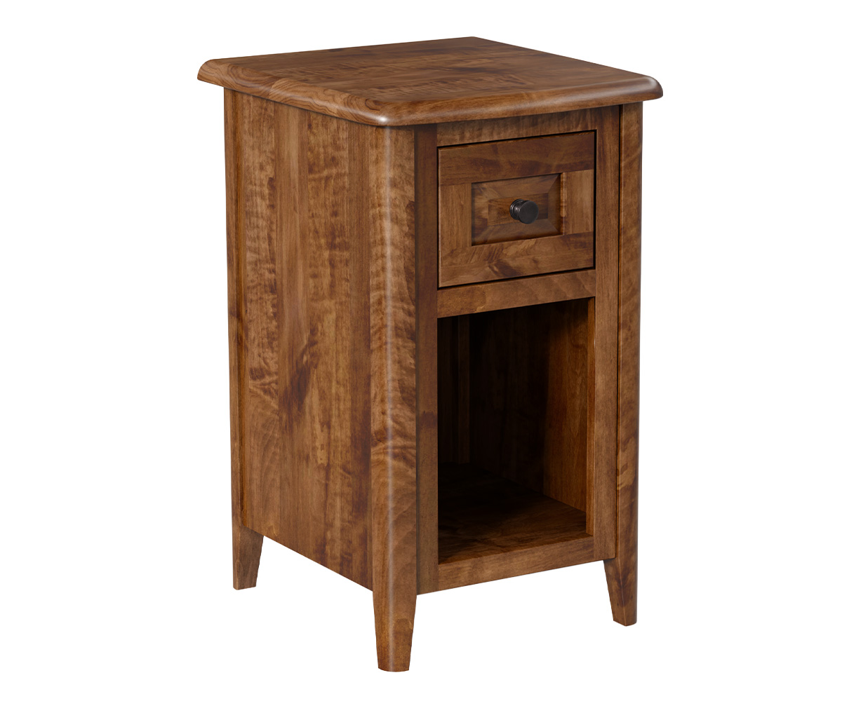 PRD BP1NO19 Bay Pointe 1 Drawer Nightstand Brown Maple Almond Stain 2