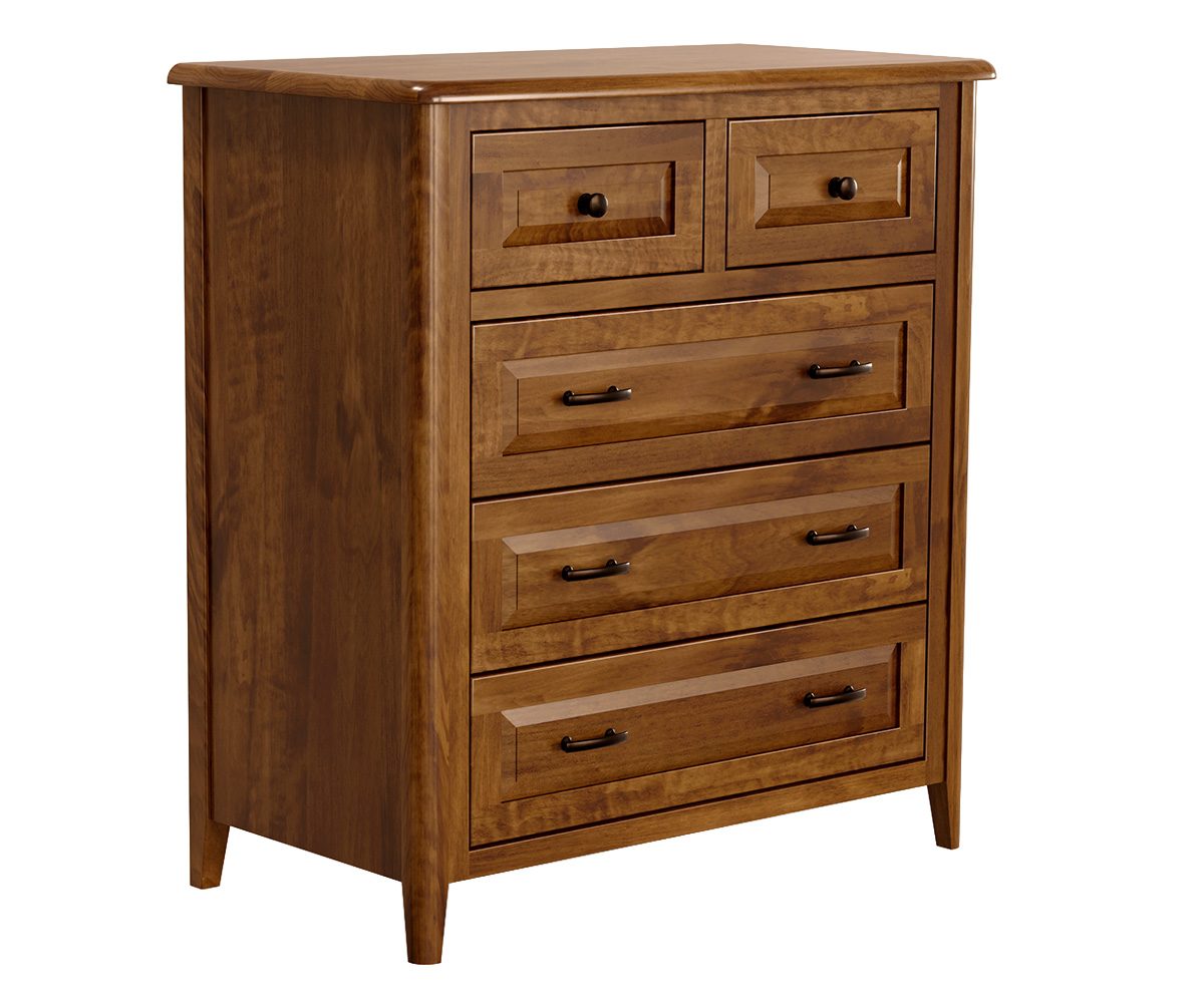 PRD BP5C42 Bay Pointe 5 Drawer Chest Almond Stain e1771356759221 2