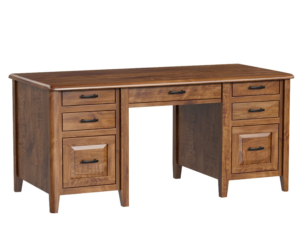 PRD BP7DE63 Bay Pointe Desk Brown Maple Almond Stain e1771356915733