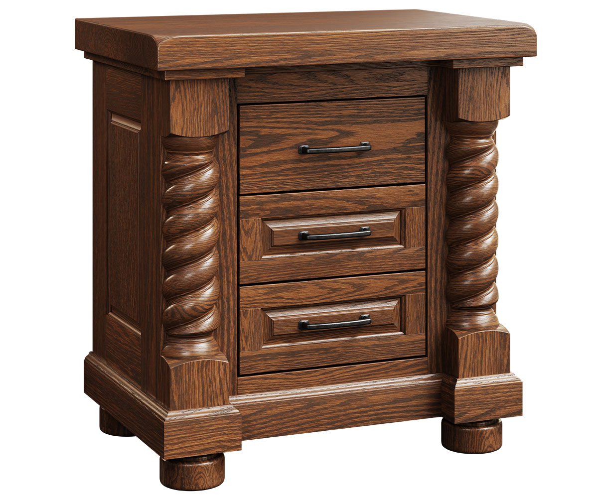 Pigeon River Designs Arvada Nightstand Red Oak Tavern 2 E 01