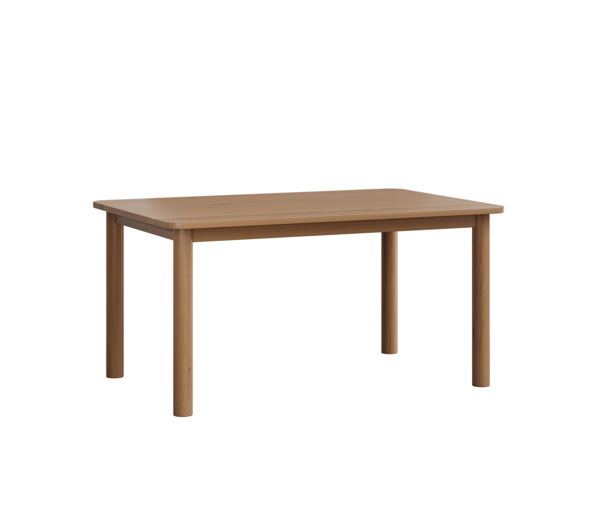 Seneca Dining Leg Table Rustic White Oak FC Seashell