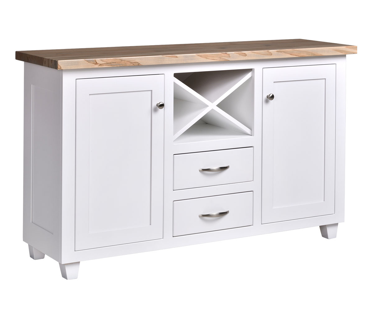 UBF Richmond wormy maple top white buffet right copy