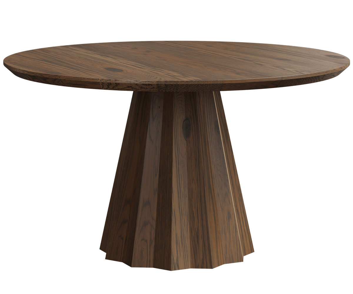 Urban Barnwood Apex Dining Table Rustic White Oak River Rock