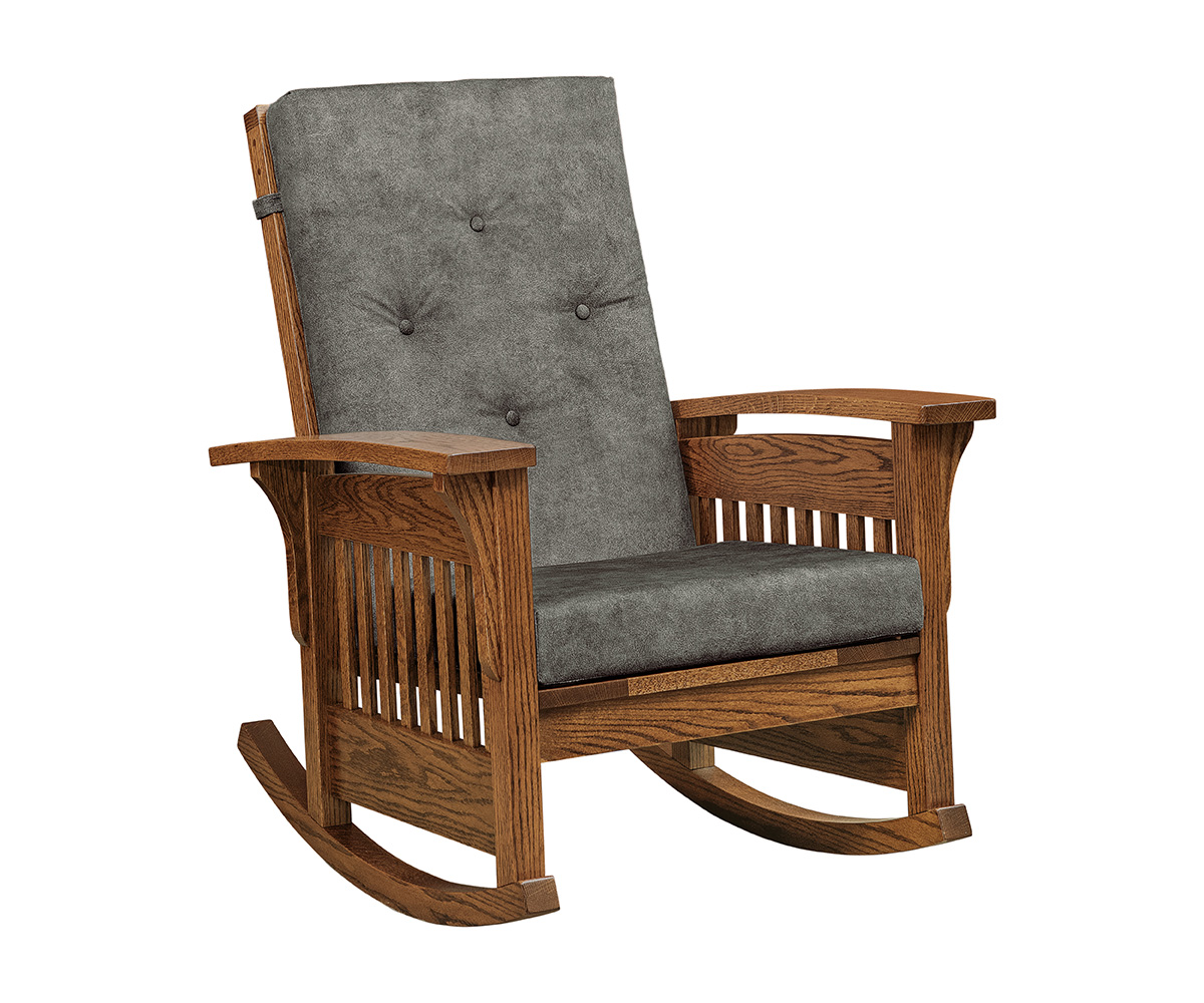 AJs Furniture Bow Arm Slat Rocker