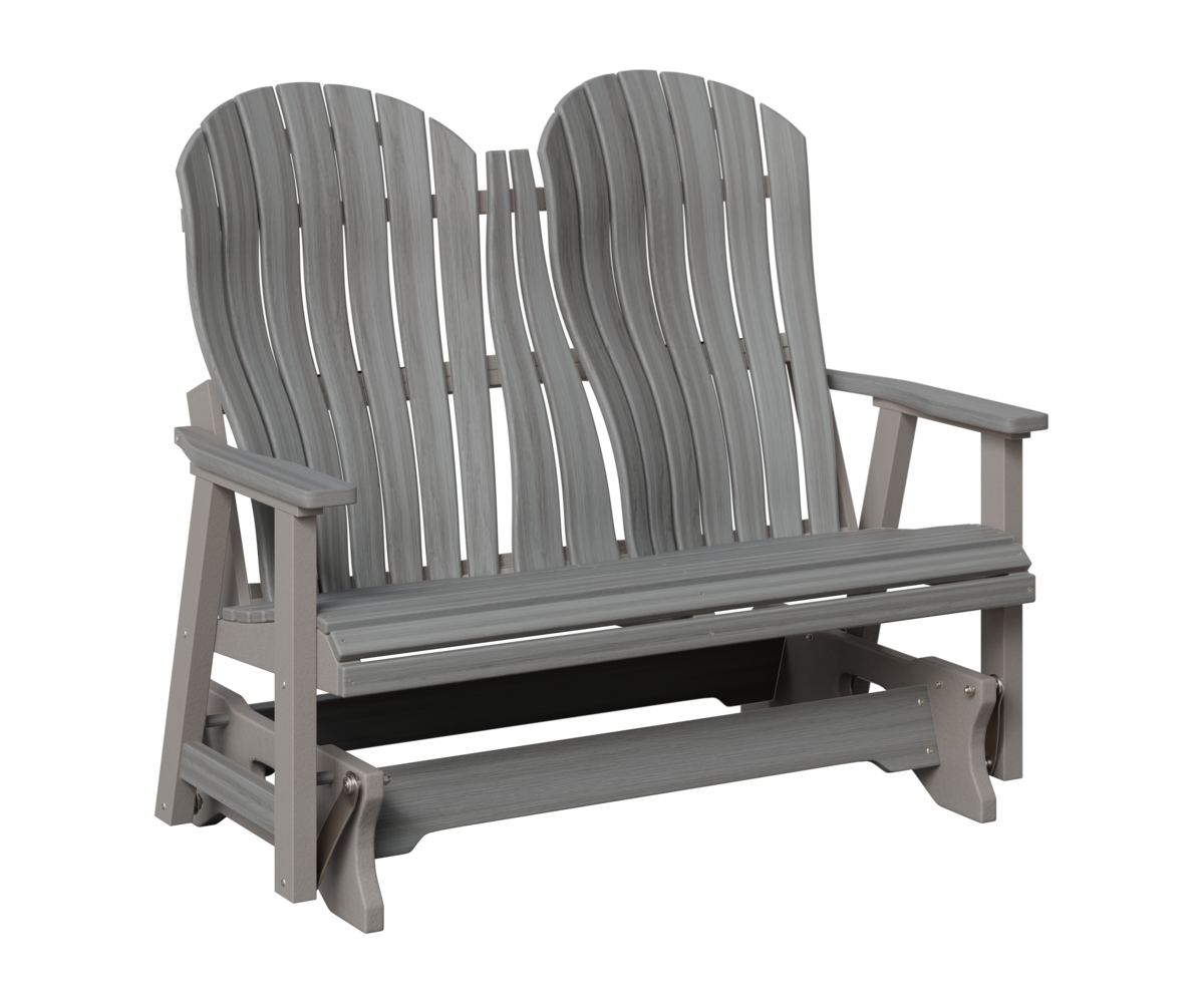 Berlin Gardens Contour Double Glider Counter Height Driftwood Grey Light Grey