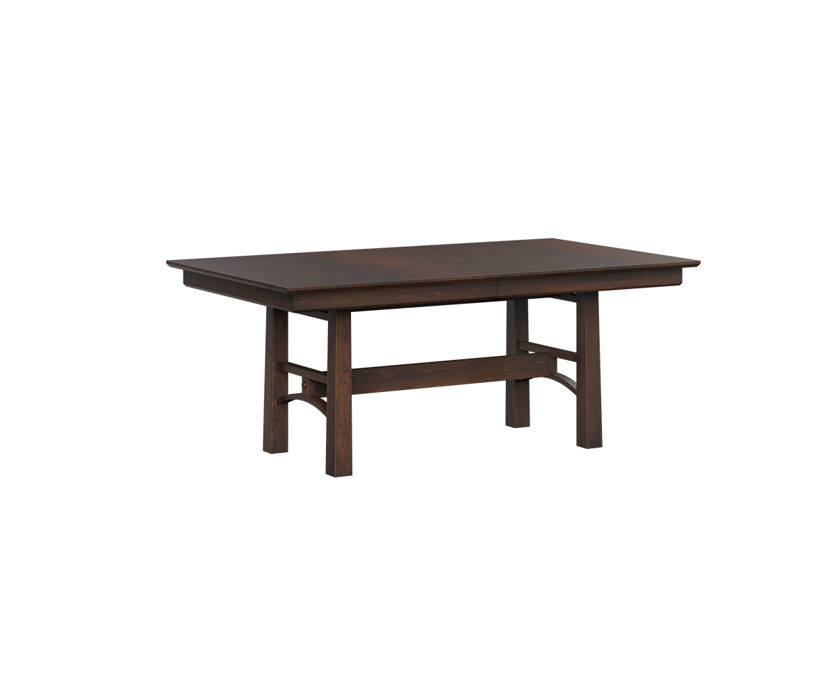Bridgeport Trestle Table Solid Top Brown Maple FC 40592 Earthtone Brown Maple FC 40592 Earthtone 1