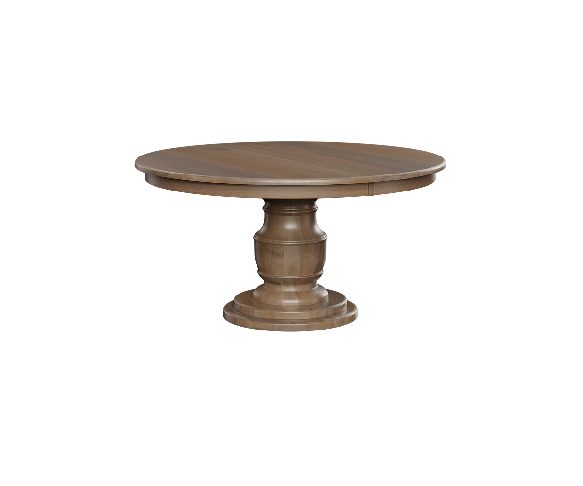 Burlington Single Pedestal Table Solid Top Brown Maple FC 48015 Sandstone Brown Maple FC 48015 Sandstone 1