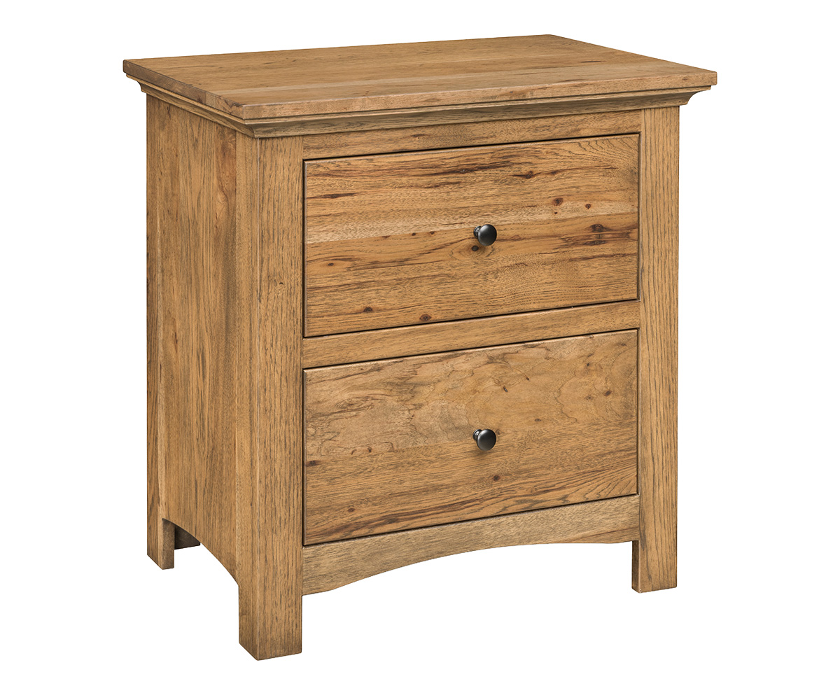 Canton Nightstand W 011 Rustic Hickory with Cappuccino