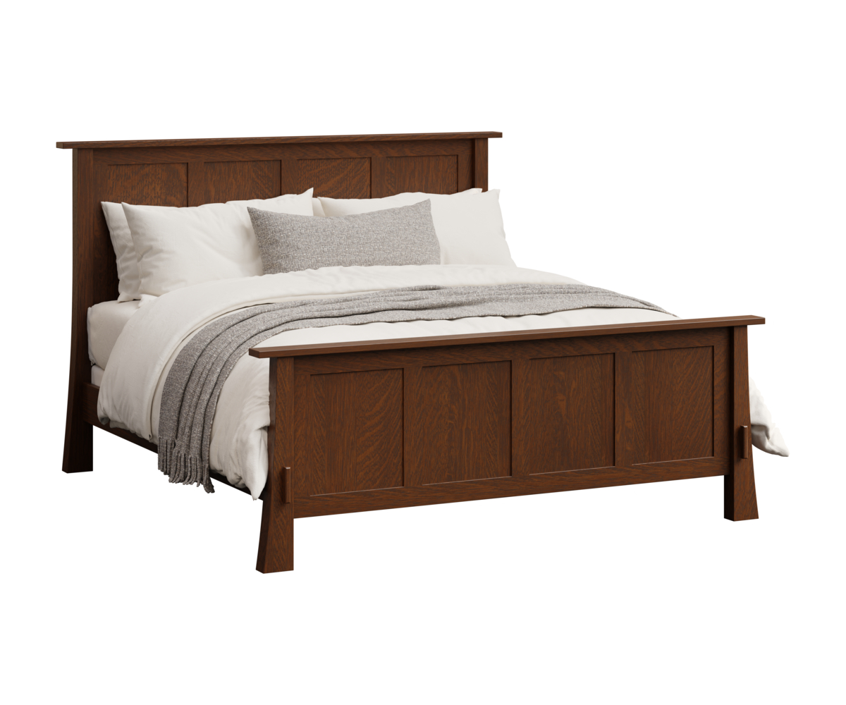 Cloverleaf Woodworking Modesto King Bed QSWO OCS Asbury 1
