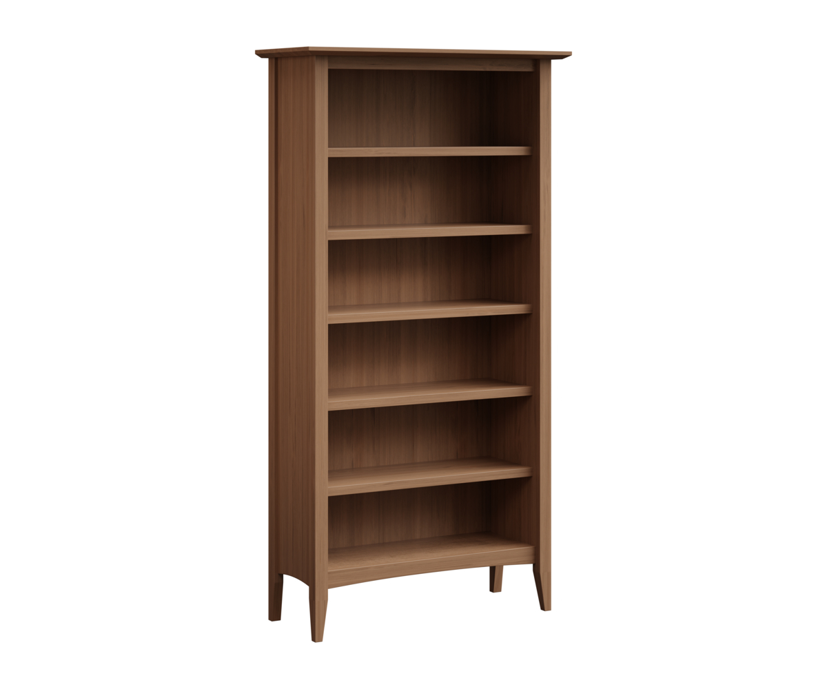 Forks Valley Woodworking Atalntic 6ft Bookcase Brown Maple FC Sandstone