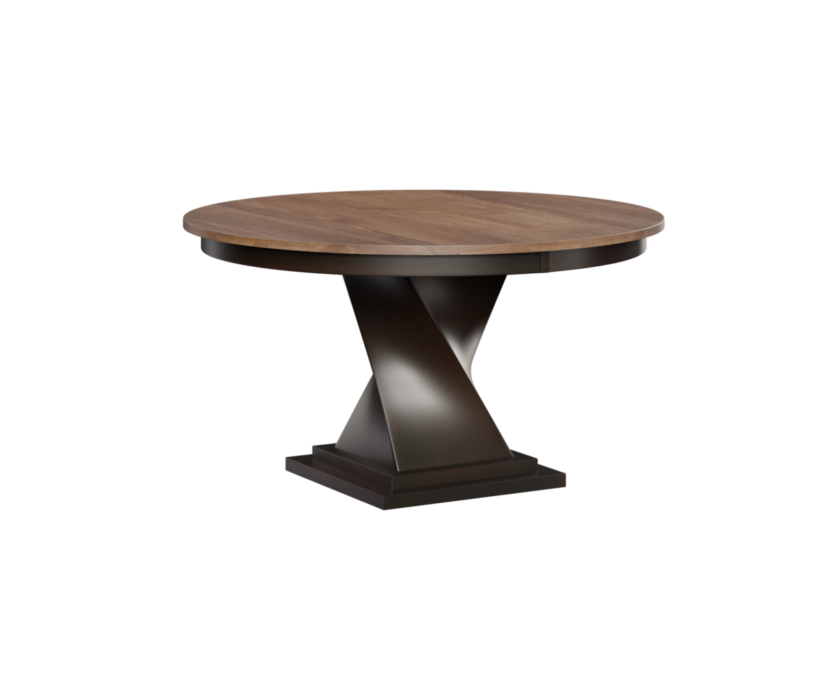 Lexington Single Pedestal Solid Table Top Brown Maple FC 42000 Almond Brown Maple FC 230 Onyx nw 1