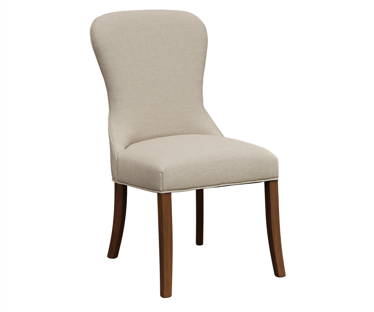 OWP 49F Oakland Wood Cactus Side Dining Chair BM FC Earthtone Heartland Fabric Bristow